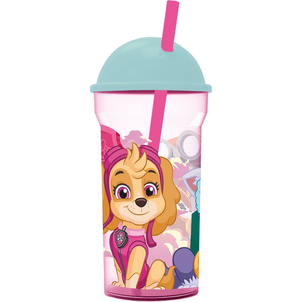 Vaso 460ml Transparente Tapa Alta Paw Patrol Skye